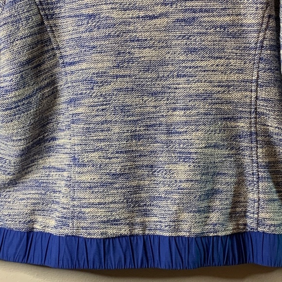 Isaac Mizrahi Live! Womens Size XL Cardigan Blue & White Full Zip Sweater - Picture 9 of 15